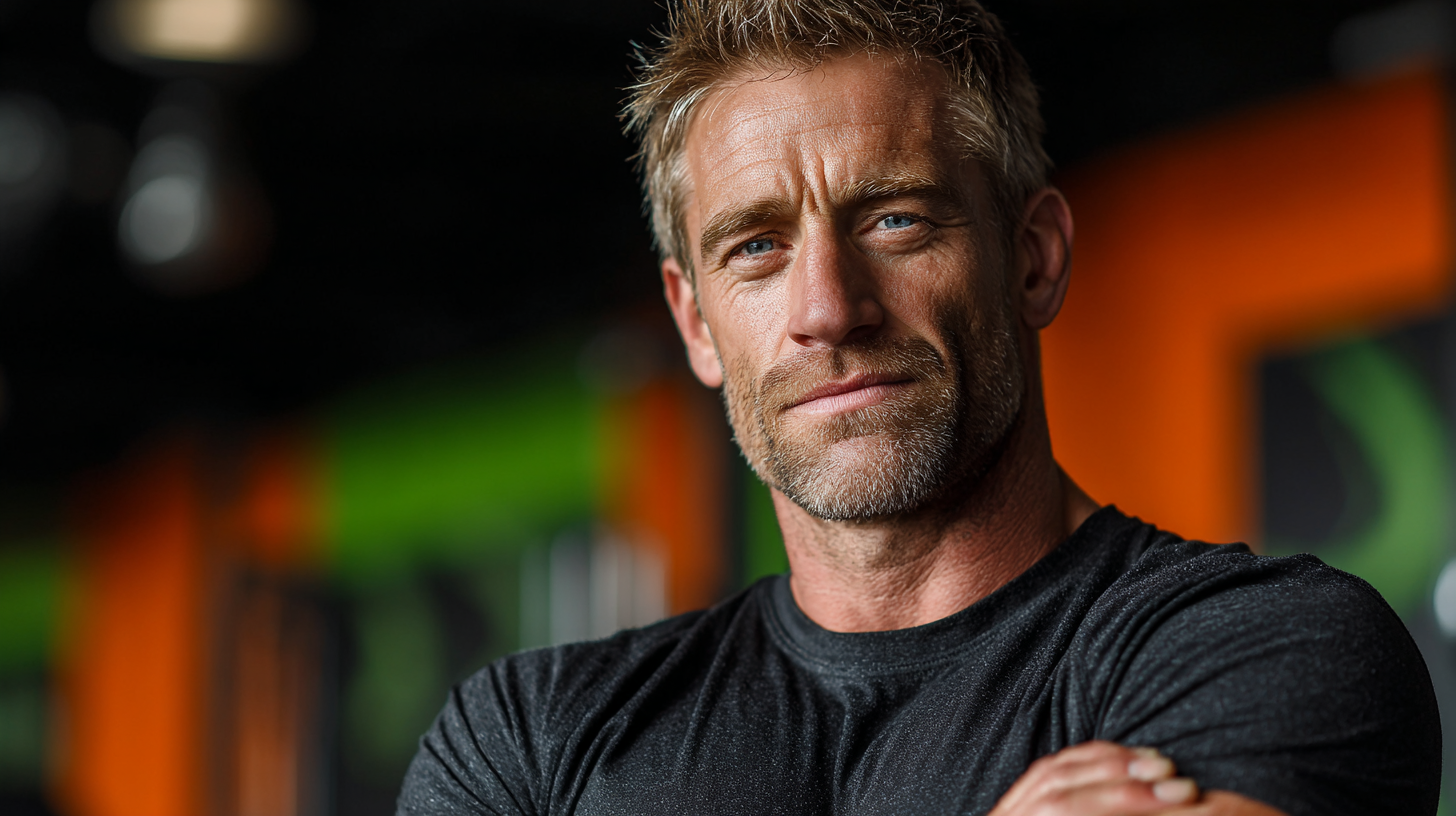 Впевнений чоловік під час медитації